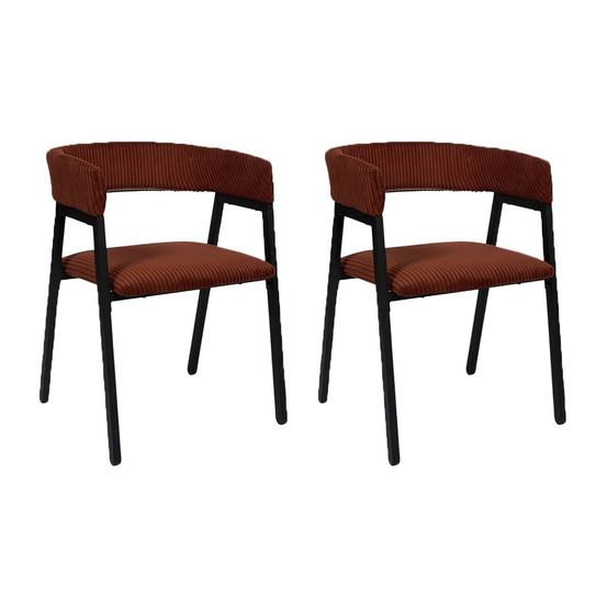 Lot de 2 chaises design côtelé