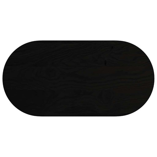 Dessus de table marron foncé 100x50x4cm bois chêne massif ovale