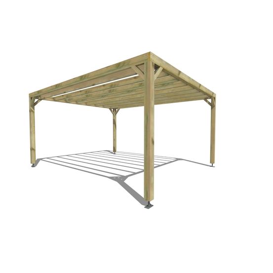 Pergola bois • 4m x 5m • indépendante • sens profondeur • livraison comprise