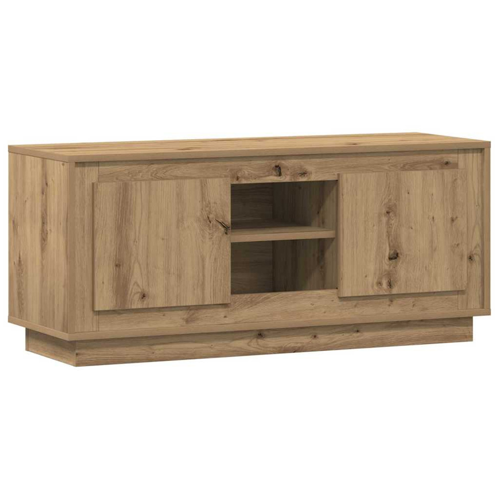 Meuble tv chêne artisanal 102 x 35 x 45 cm bois d'ingénierie