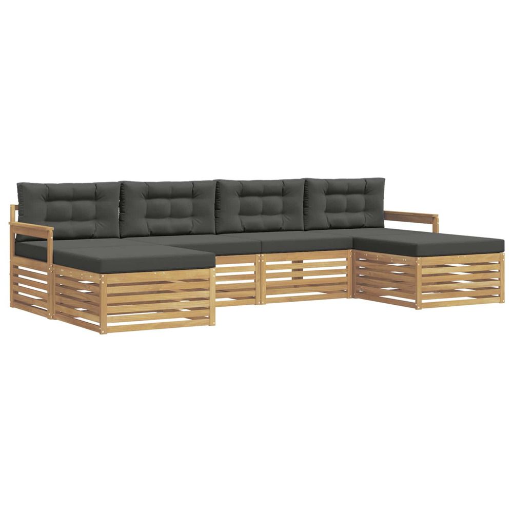 Ensemble de canapés d'extérieur 6 pc blanc et anthracite