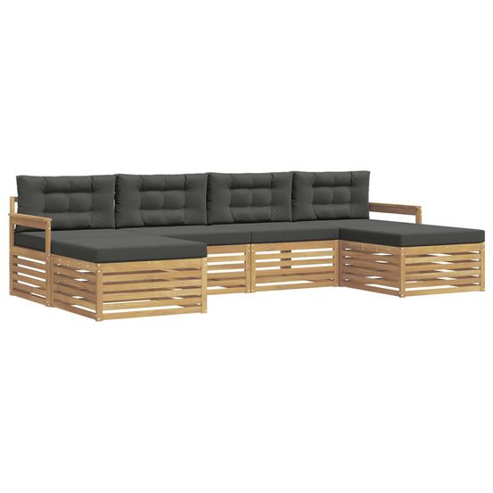 Ensemble de canapés d'extérieur 6 pc blanc et anthracite