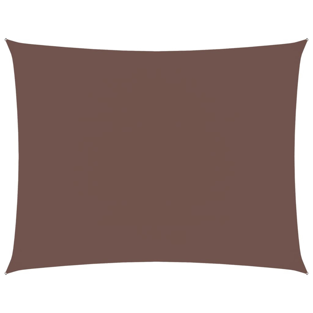 Voile de parasol tissu oxford rectangulaire 3,5x4,5 m marron