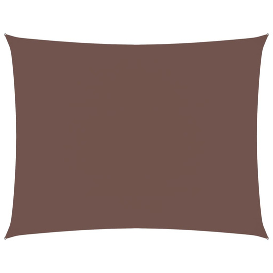 Voile de parasol tissu oxford rectangulaire 3,5x4,5 m marron