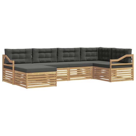 Ensemble de canapés d'extérieur 6 pc blanc et anthracite