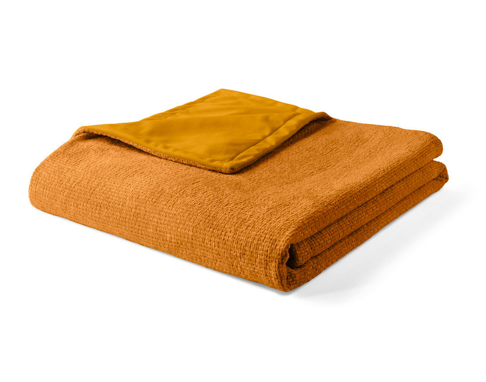 Paolo - plaid - 200x140 cm - en velours texturé et velours