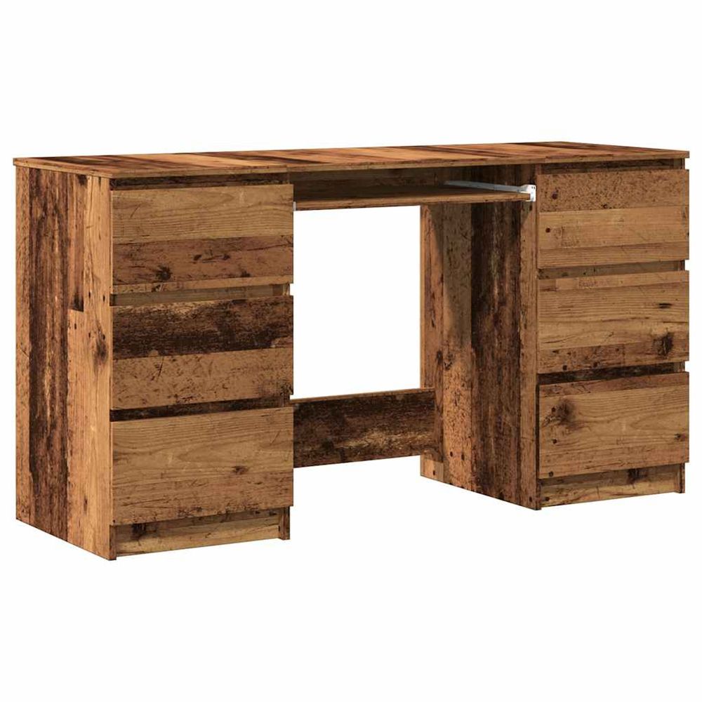 Bureau vieux bois 140x50x77 cm bois d'ingénierie