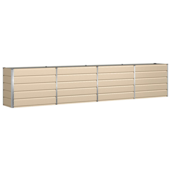 Jardinière d'extérieur ivoire 385 x 50 x 75 cm acier galvanisé