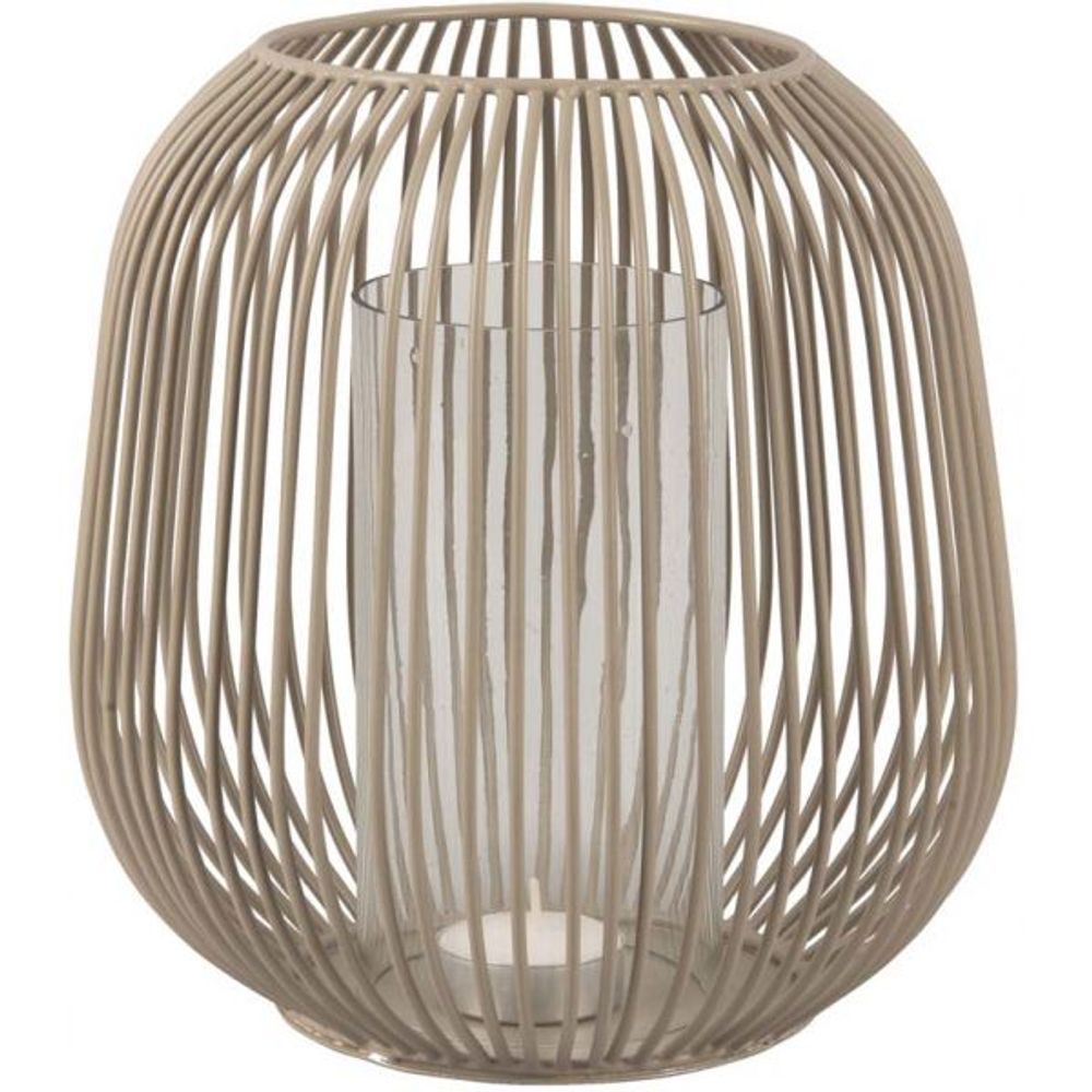 Lanterne en métal filaire illuminate 20 x 21 cm gris foncé