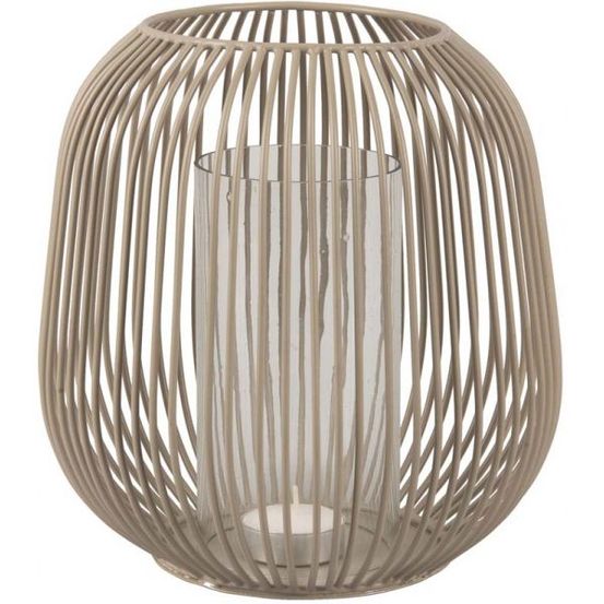 Lanterne en métal filaire illuminate 20 x 21 cm gris foncé