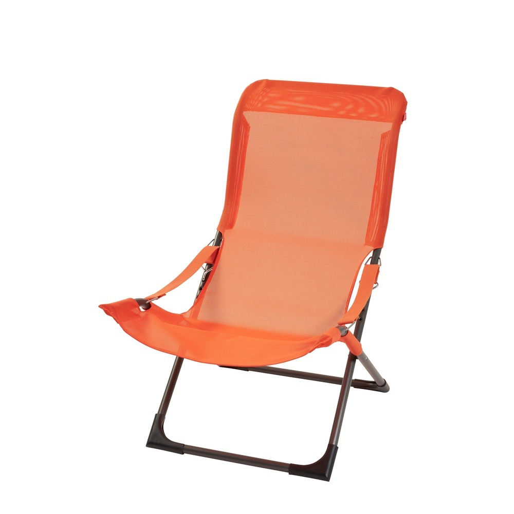 Fauteuil relax - Fiesta - alu. anthracie batyline Blanc-beige - L.84/98xl.61xH.88/105cm