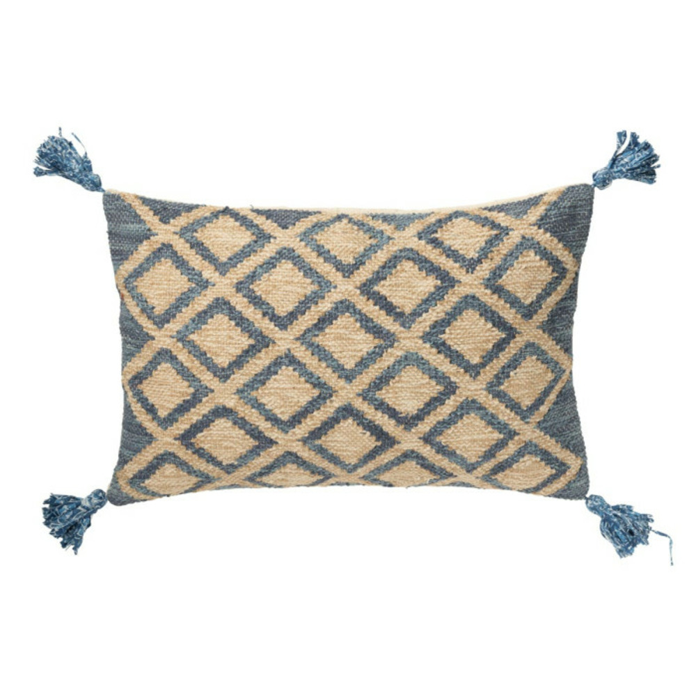 Coussin déco en jute 
