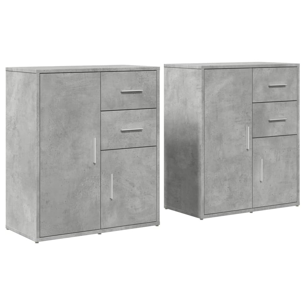Buffet bahut commode armoire meuble de rangement organisateur cuisine salle de séjour salons lot de 2 60 x 31 x 70 cm bois d'