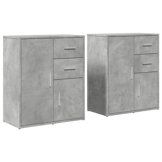 Buffet bahut commode armoire meuble de rangement organisateur cuisine salle de séjour salons lot de 2 60 x 31 x 70 cm bois d'