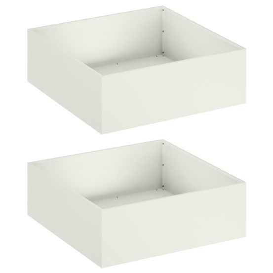 Cache-pot de jardin 2 pc blanc 60 x 60 x 20 cm
