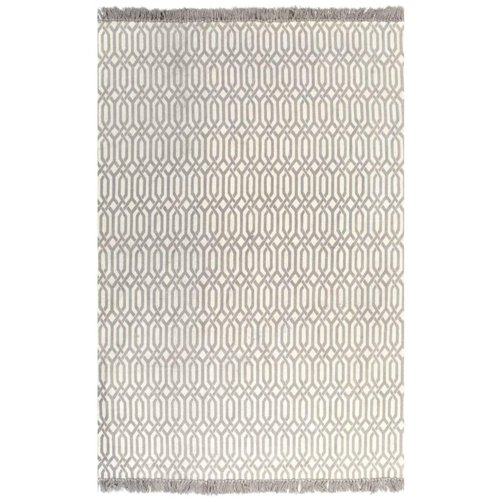 Tapis kilim coton 120 x 180 cm avec motif taupe
