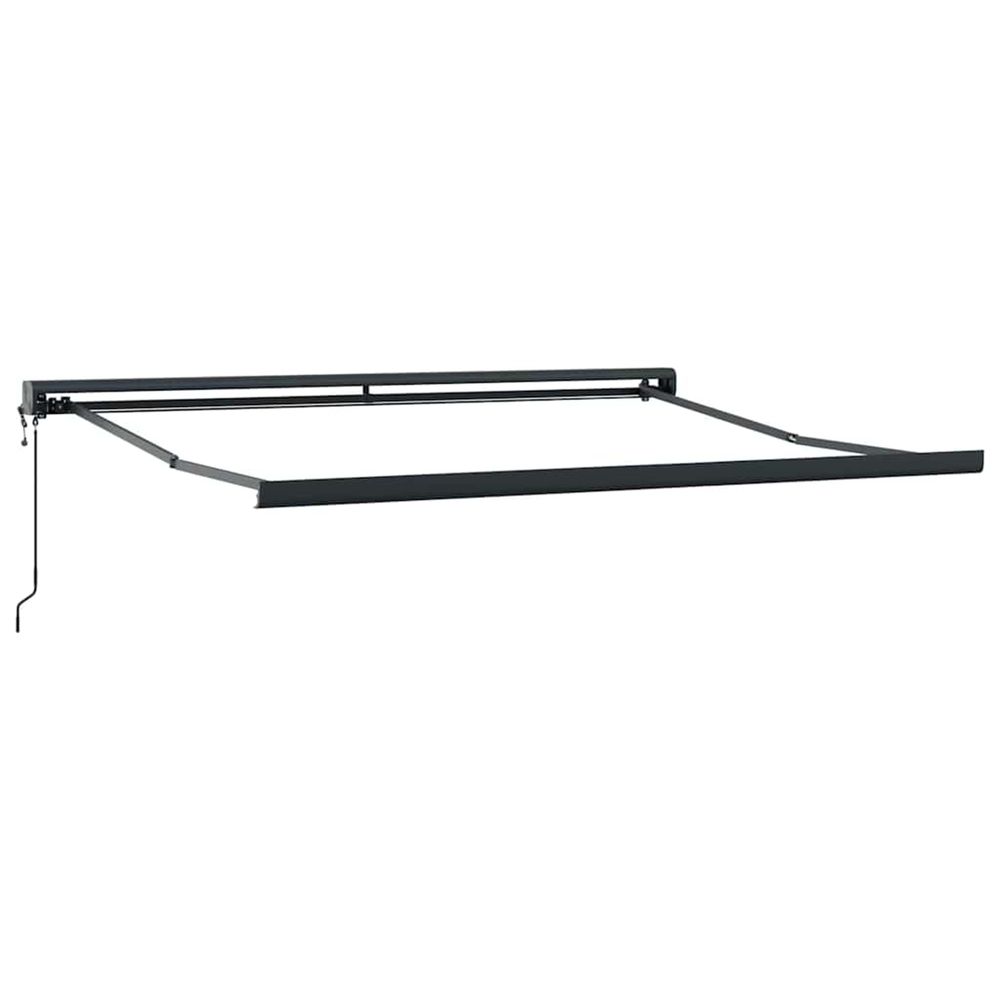 Cadre d'auvent anthracite 350 x 250 cm aluminium