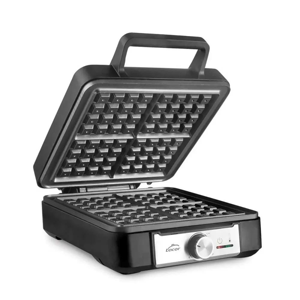 Gaufrier lacor gante - 1400w - gaufres 20x20 cm - revêtement anti-adhésif