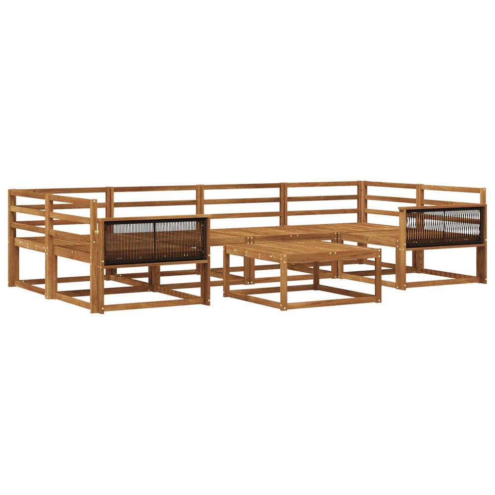 Ensemble de canapés d'extérieur 7 pcs naturel