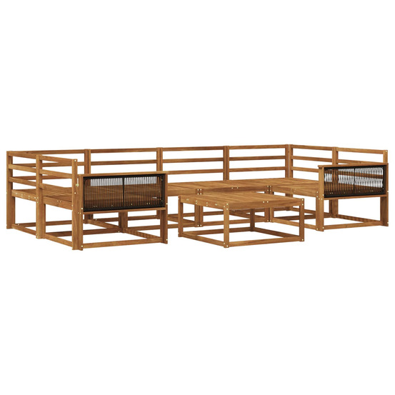 Ensemble de canapés d'extérieur 7 pcs naturel