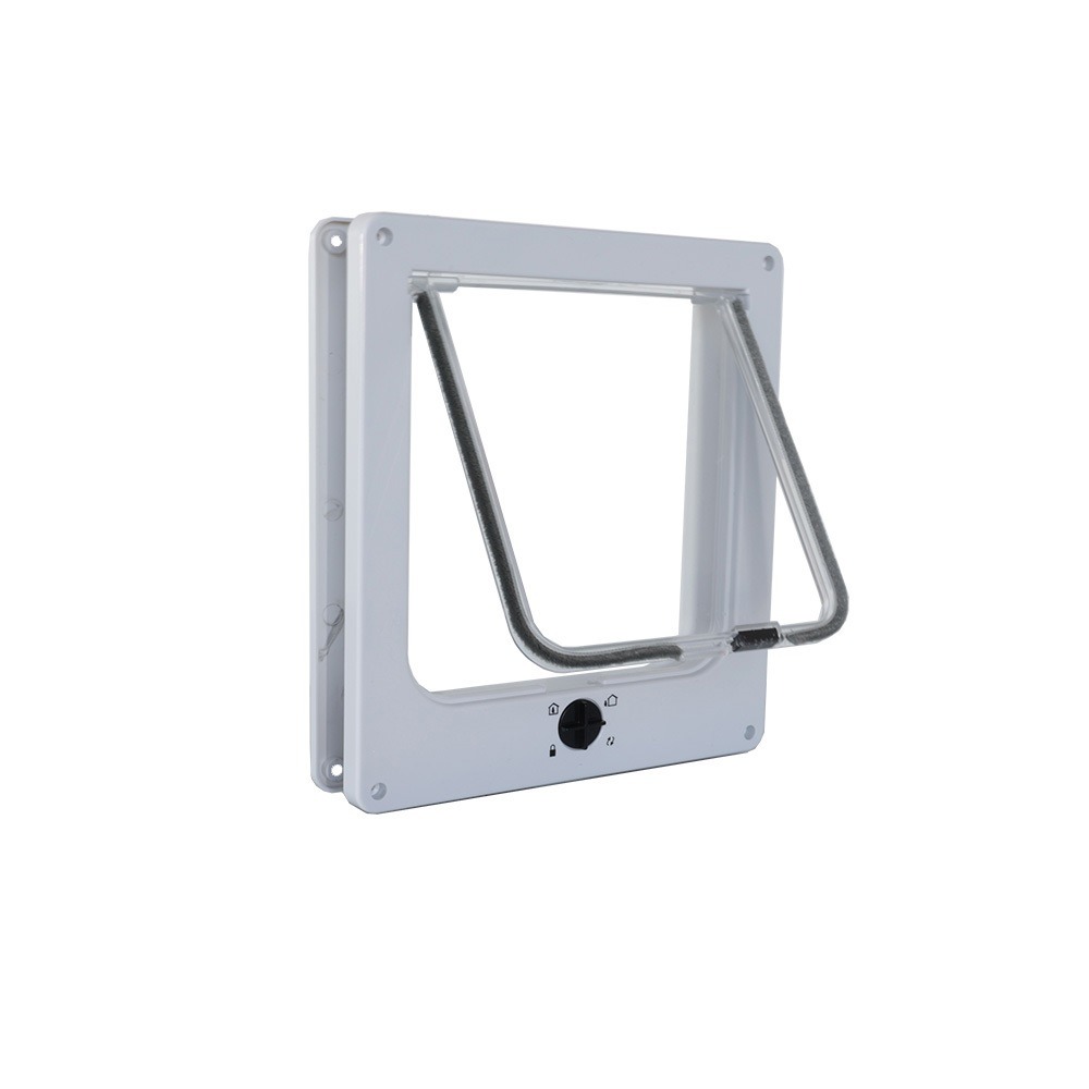 Chatière 19 x 22 x 5,5 cm - blanche - 4 positions de verrouillage