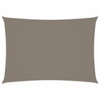 Voile toile d'ombrage parasol tissu oxford rectangulaire 2,5 x 4 m taupe