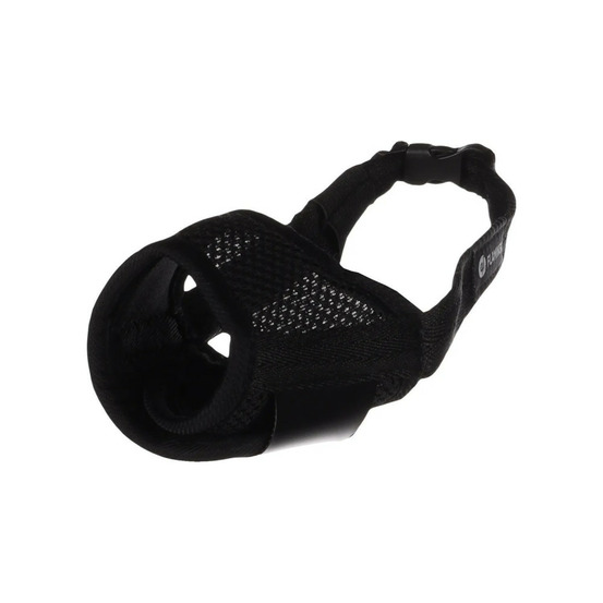Muselière noir en nylon doux taille s pour chien