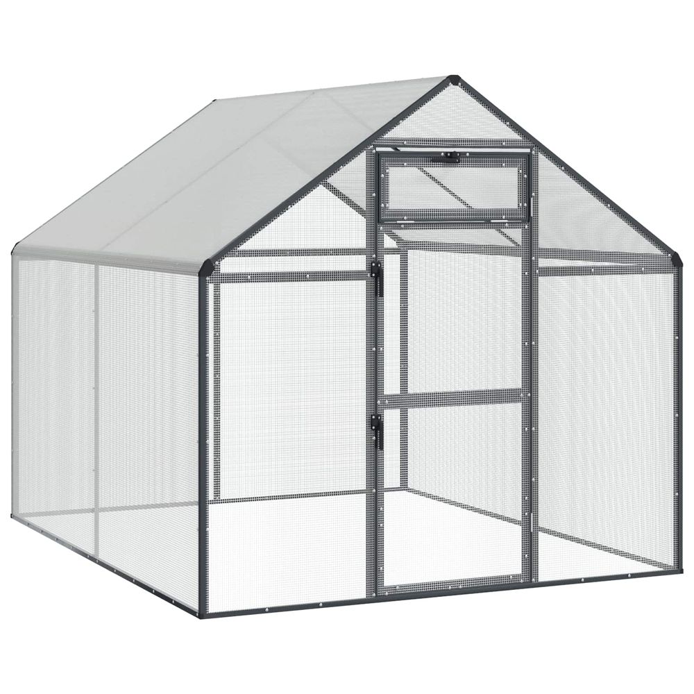 Cage pour oiseaux anthracite 181,5 x 221 x 173,5 cm