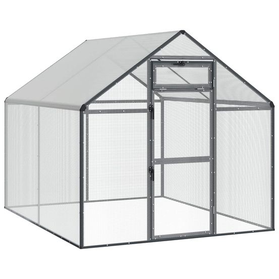 Cage pour oiseaux anthracite 181,5 x 221 x 173,5 cm