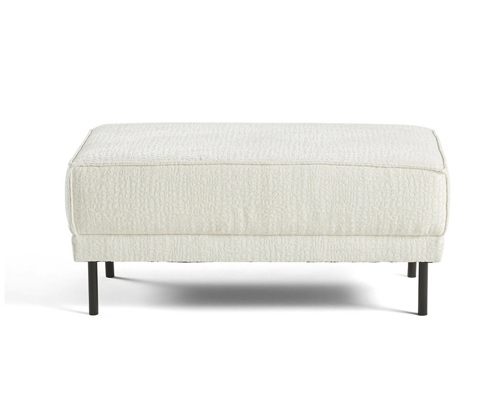 Charlie - pouf - pieds hauts - en tissu velours relief