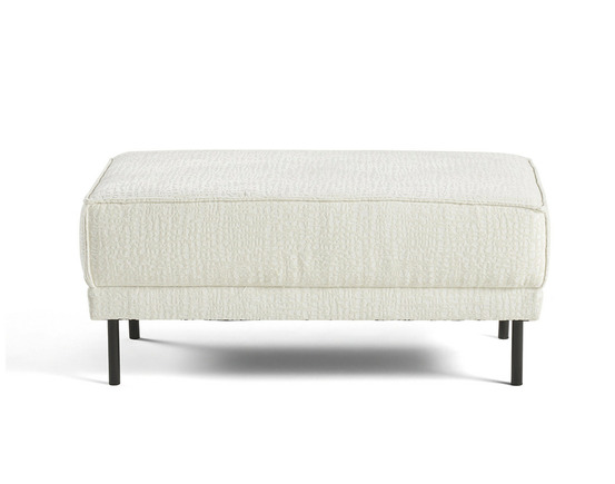 Charlie - pouf - pieds hauts - en tissu velours relief