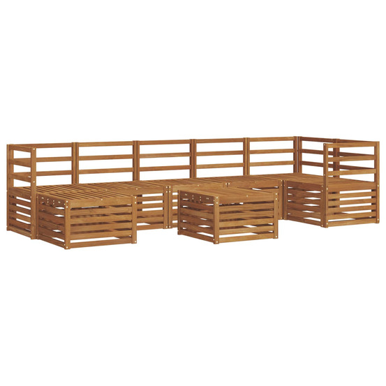 Ensembles de canapés 8 pcs naturel bois d'acacia massif