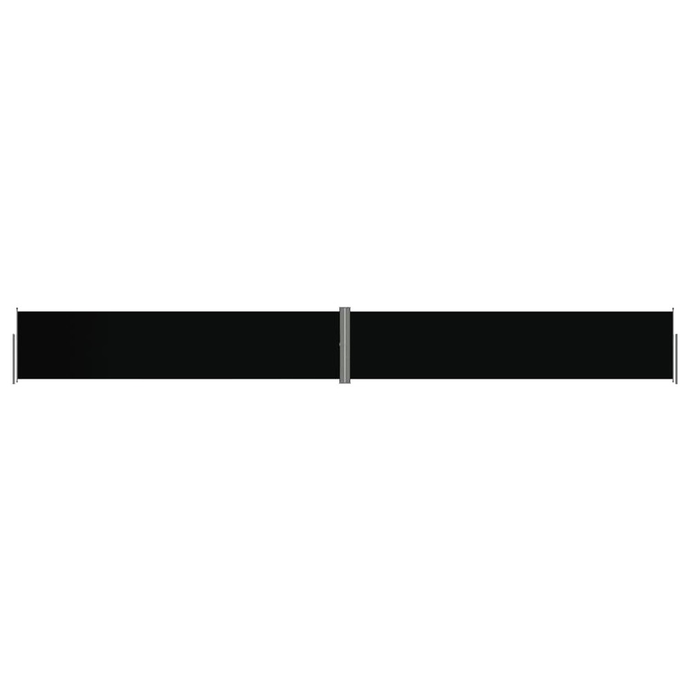 Auvent paravent store brise-vue latéral rétractable de patio jardin terrasse balcon protection visuelle écran noir 140 x 1200