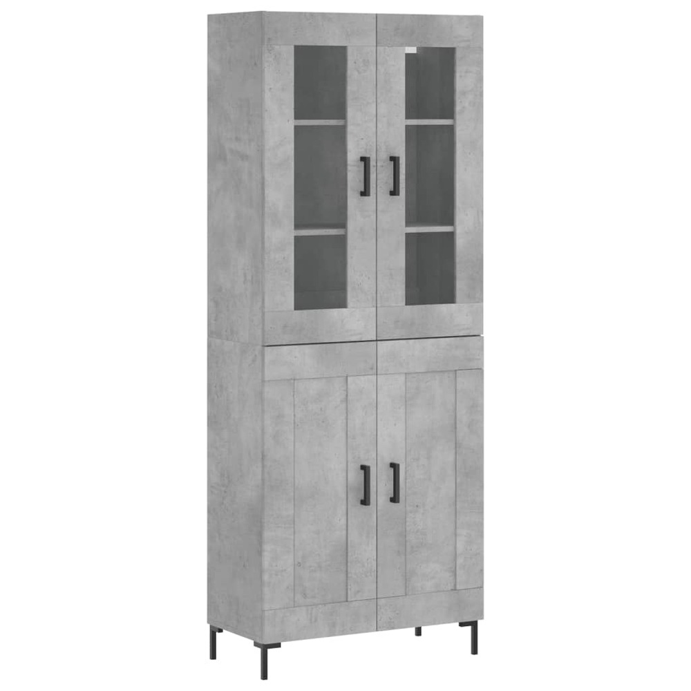 Buffet bahut commode armoire meuble de rangement organisateur cuisine salle de séjour salon haut 69,5 x 34 x 180 cm bois d'in