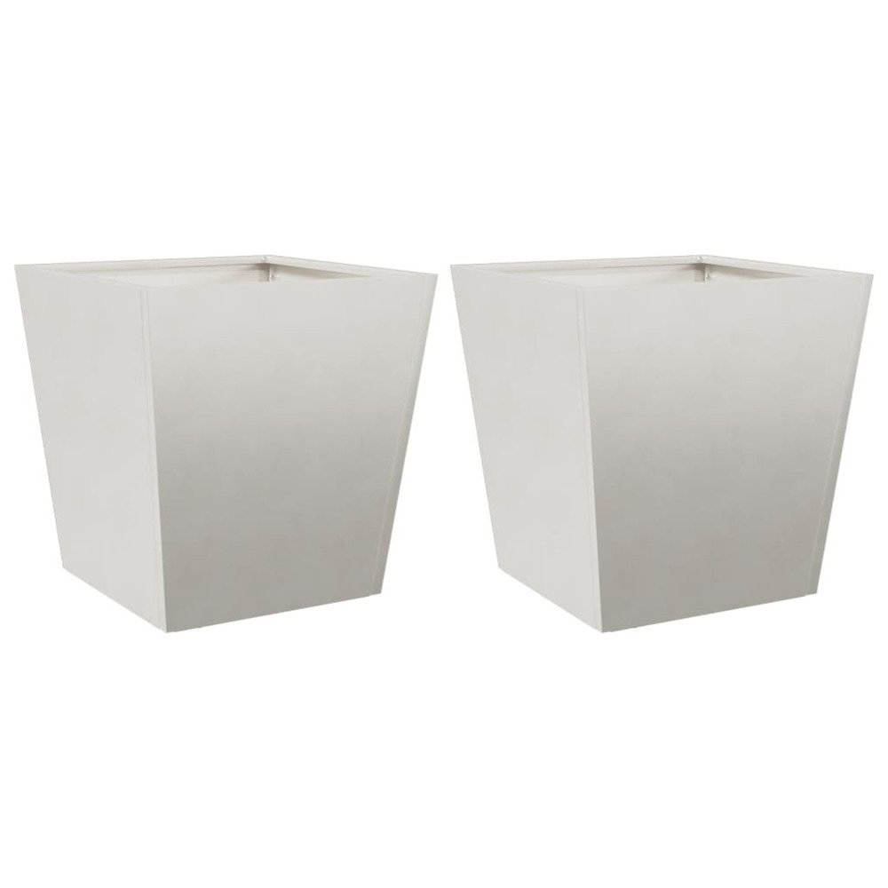 Jardinière d'extérieurs 2 pcs 40x40x40 cm acier inoxydable