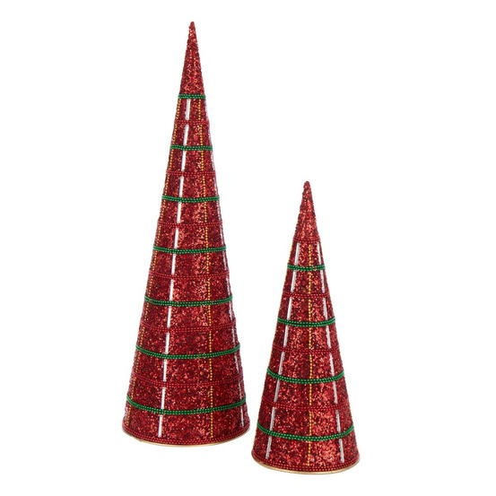 Lot de 2 cônes de noël