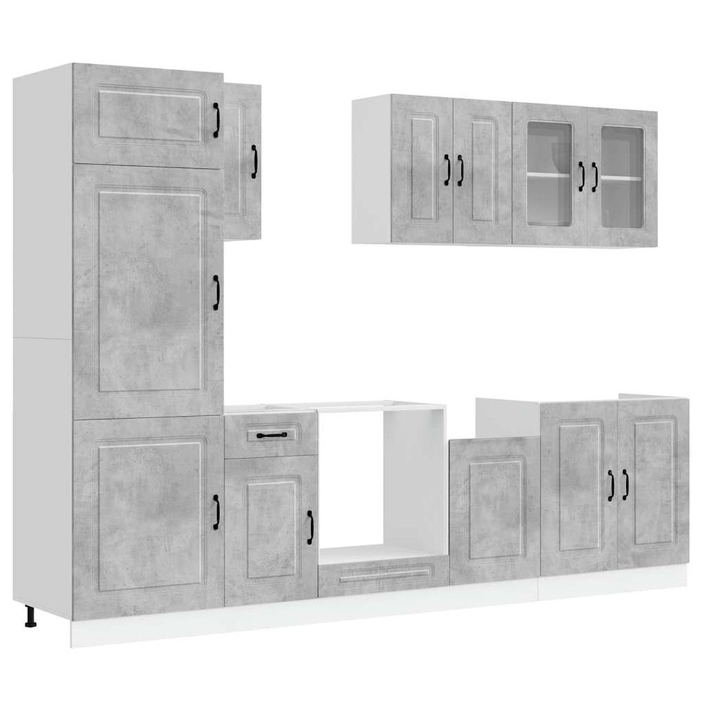 Ensemble d'armoires de cuisine 8 pcs kalmar bois d'ingénierie