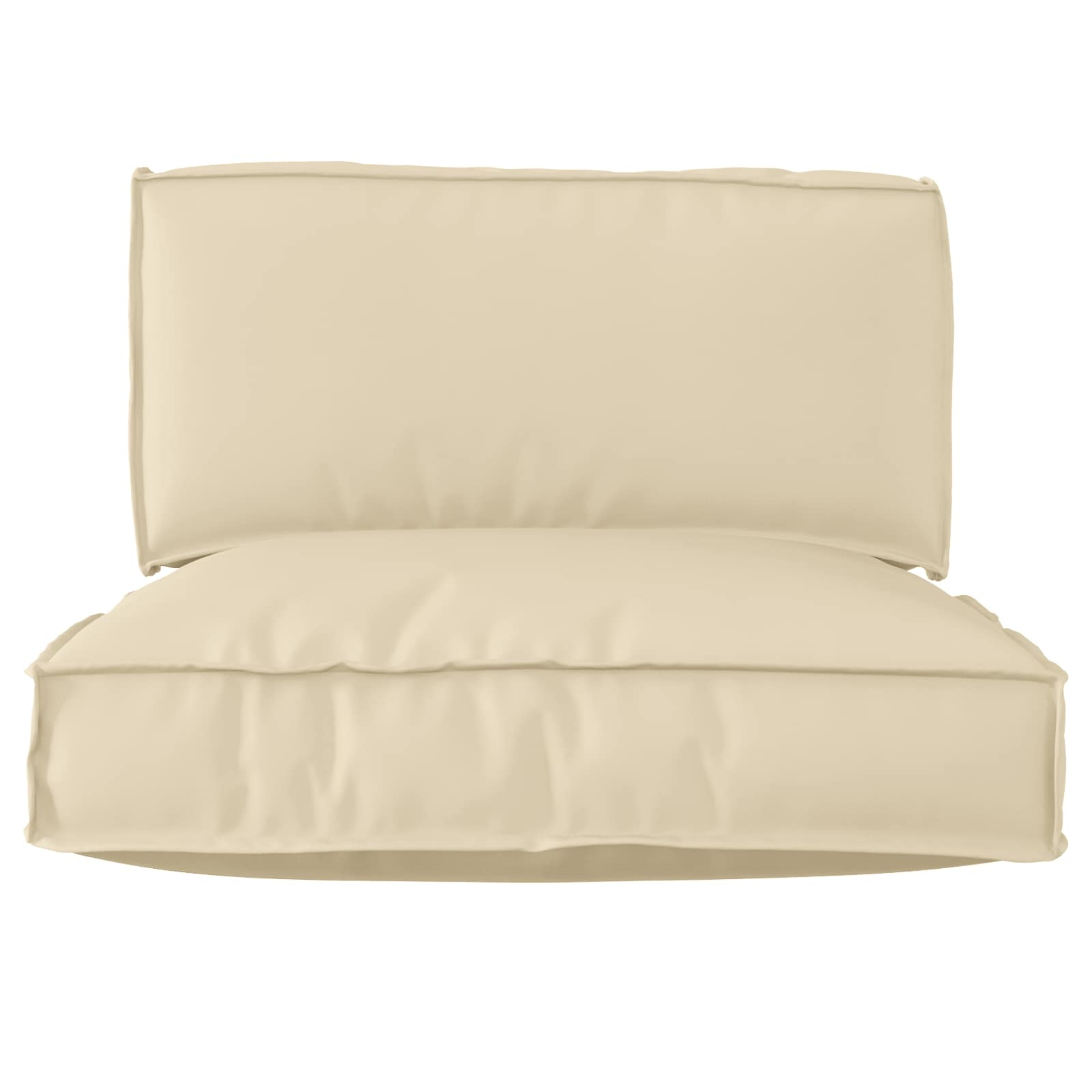 Set de coussins de palette 2 pcs crème tissu oxford