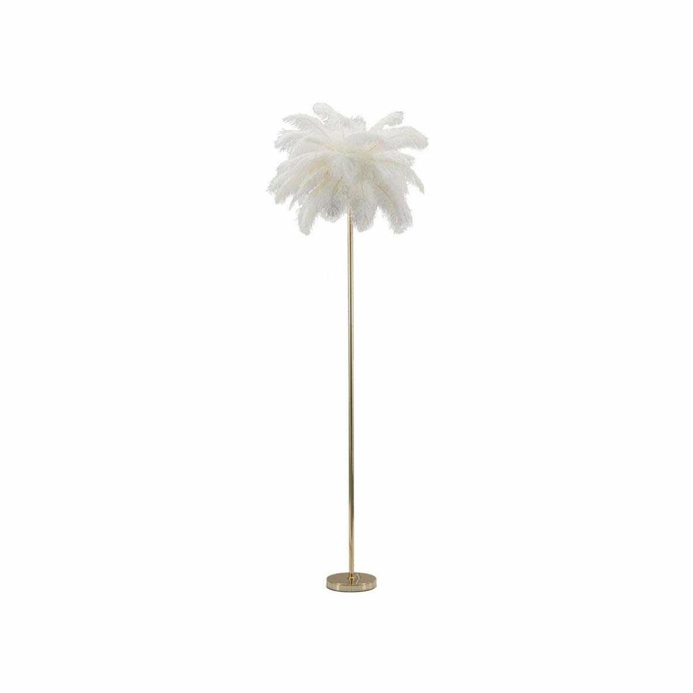 Lampadaire en métal et plastique palm 55 x 160 cm blanc