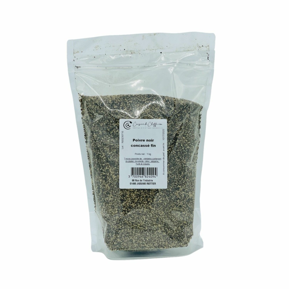 Poivre noir concassé fin - cuisine de cheffe.com