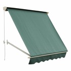 Store banne manuel en aluminium polyester vert - L.70 x l.180 cm