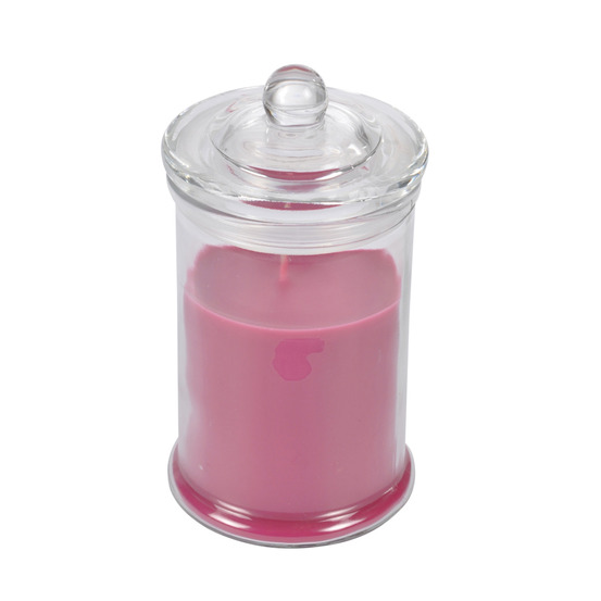 Bougie bocal en verre senteur orchidee rose
