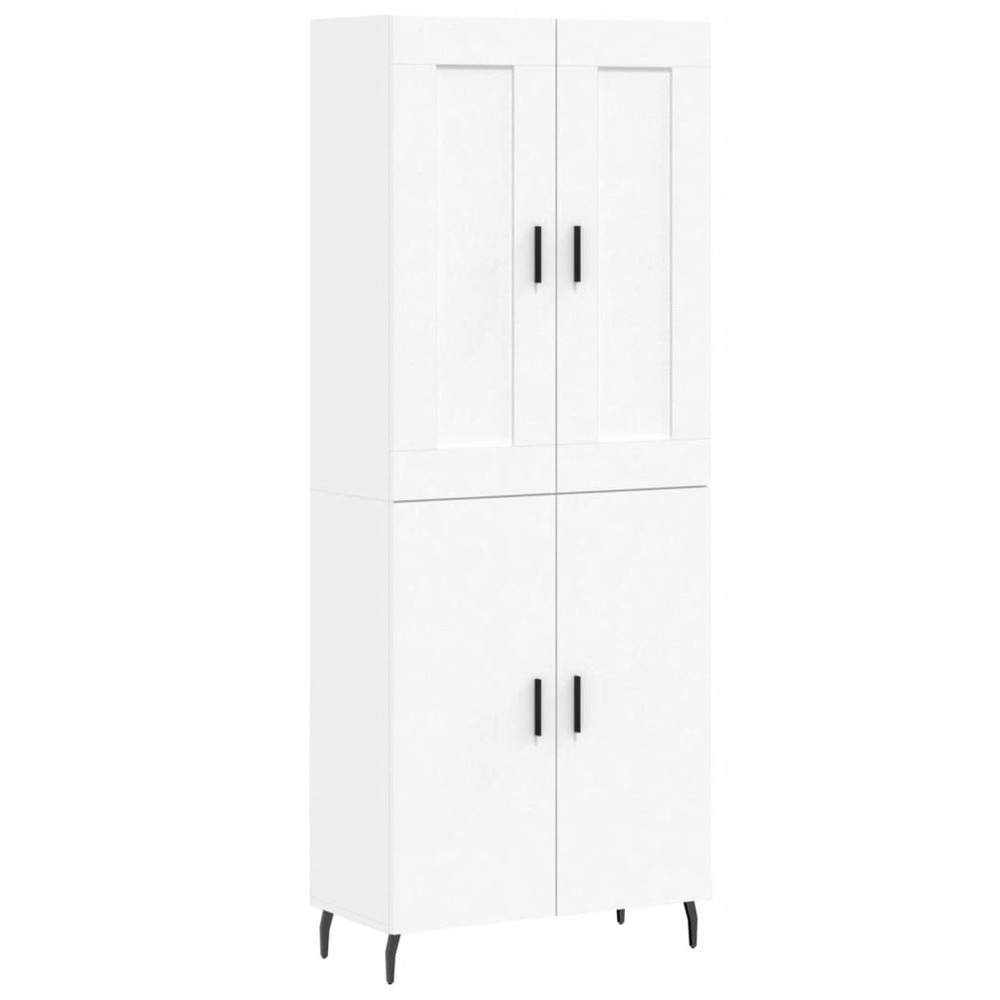 Buffet bahut commode armoire meuble de rangement organisateur cuisine salle de séjour salon haut 69,5 x 34 x 180 cm bois d'in