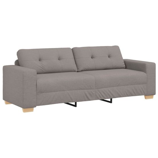 Sofa 3 places taupe 220 cm tissu