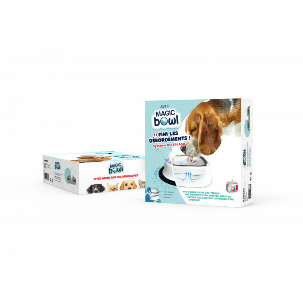 Gamelle pour animaux - magic bowl™ - pour chiens et chats – blanc - adulte