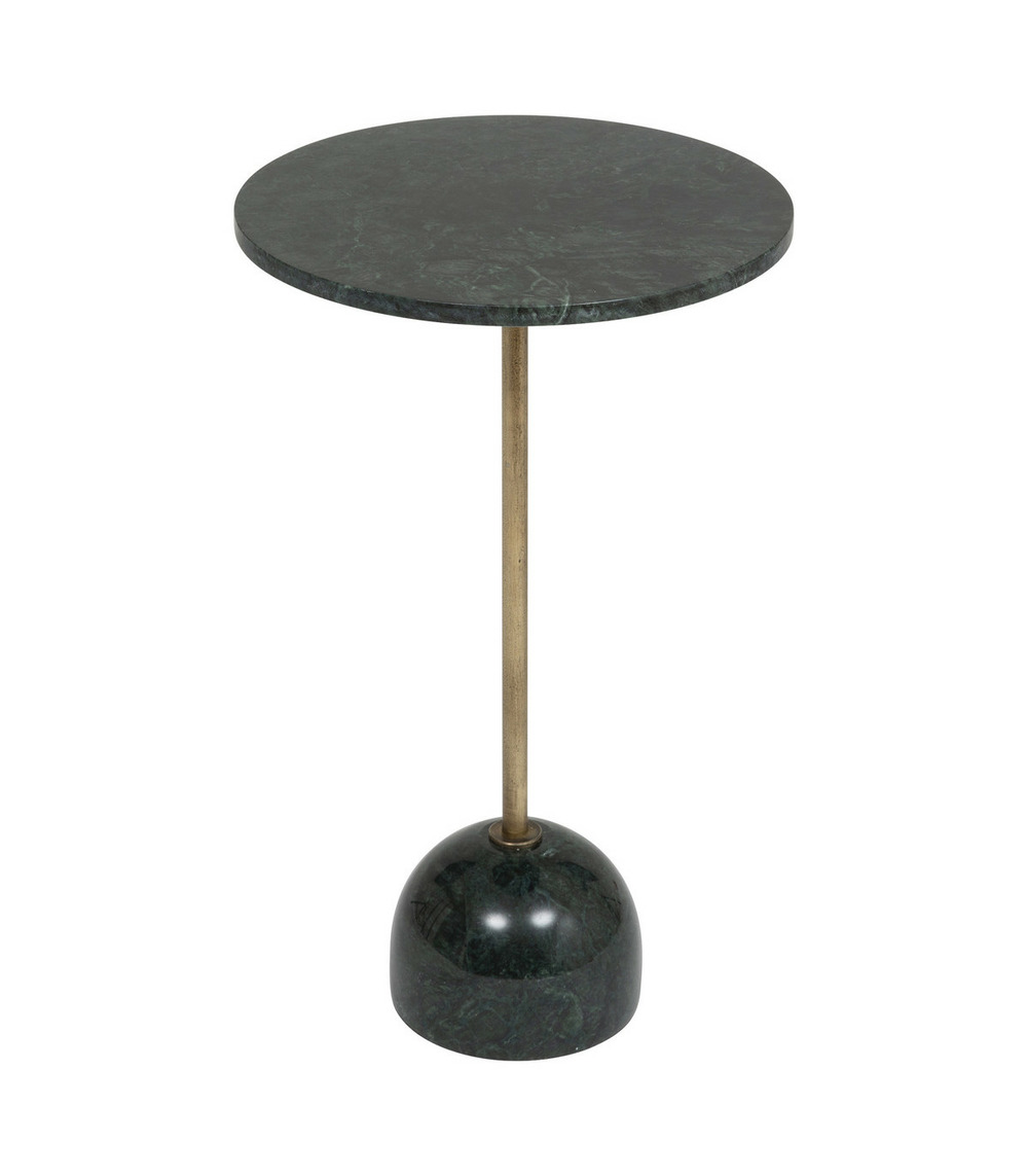 Table d'appoint table à café en marbre vert cèdre h 58 cm