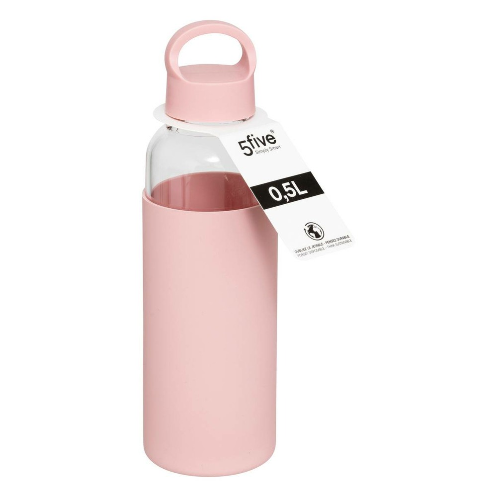 5five - bouteille en verre et silicone 0,5l