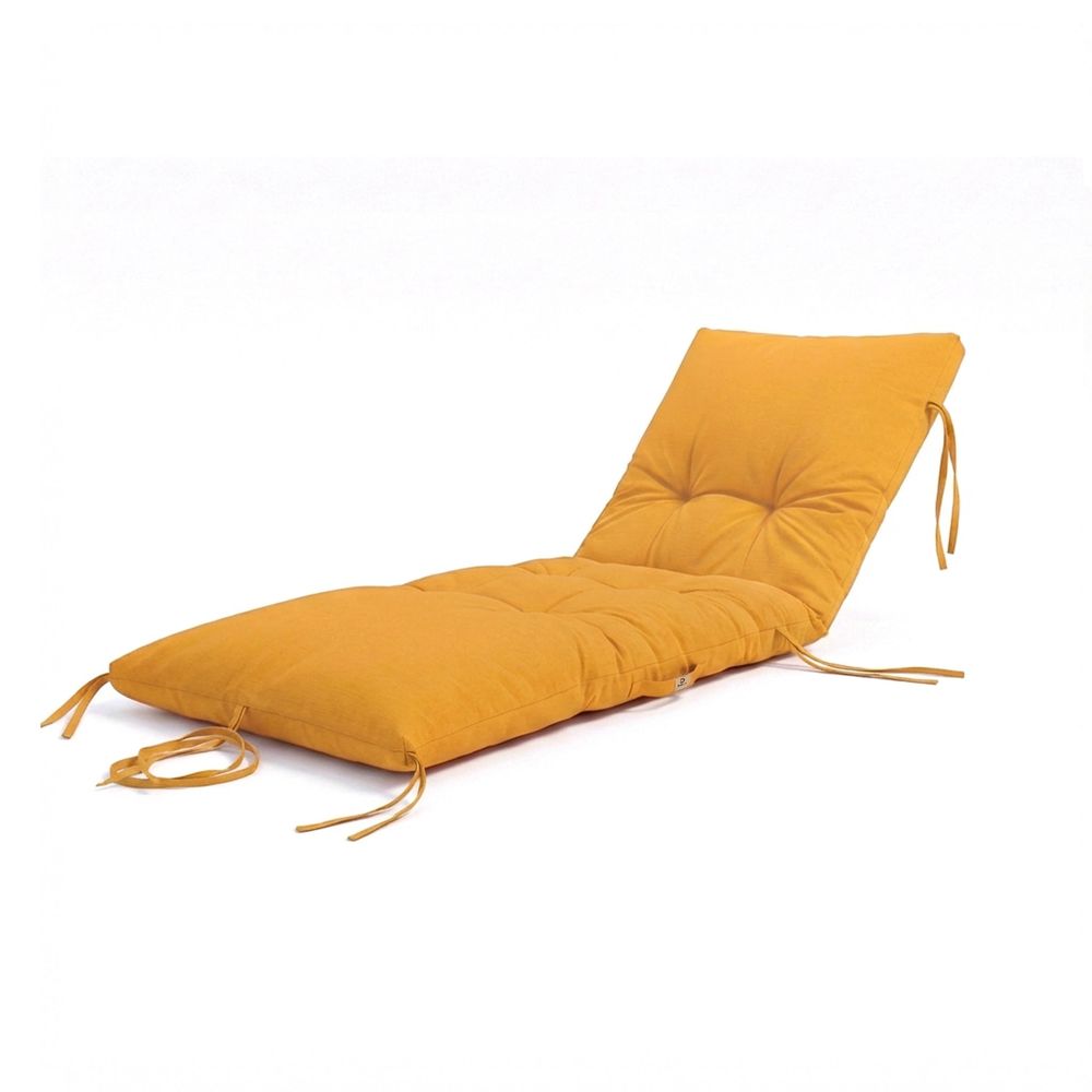 Coussin pour bain de soleil en polyester 185x60cm jaune miel