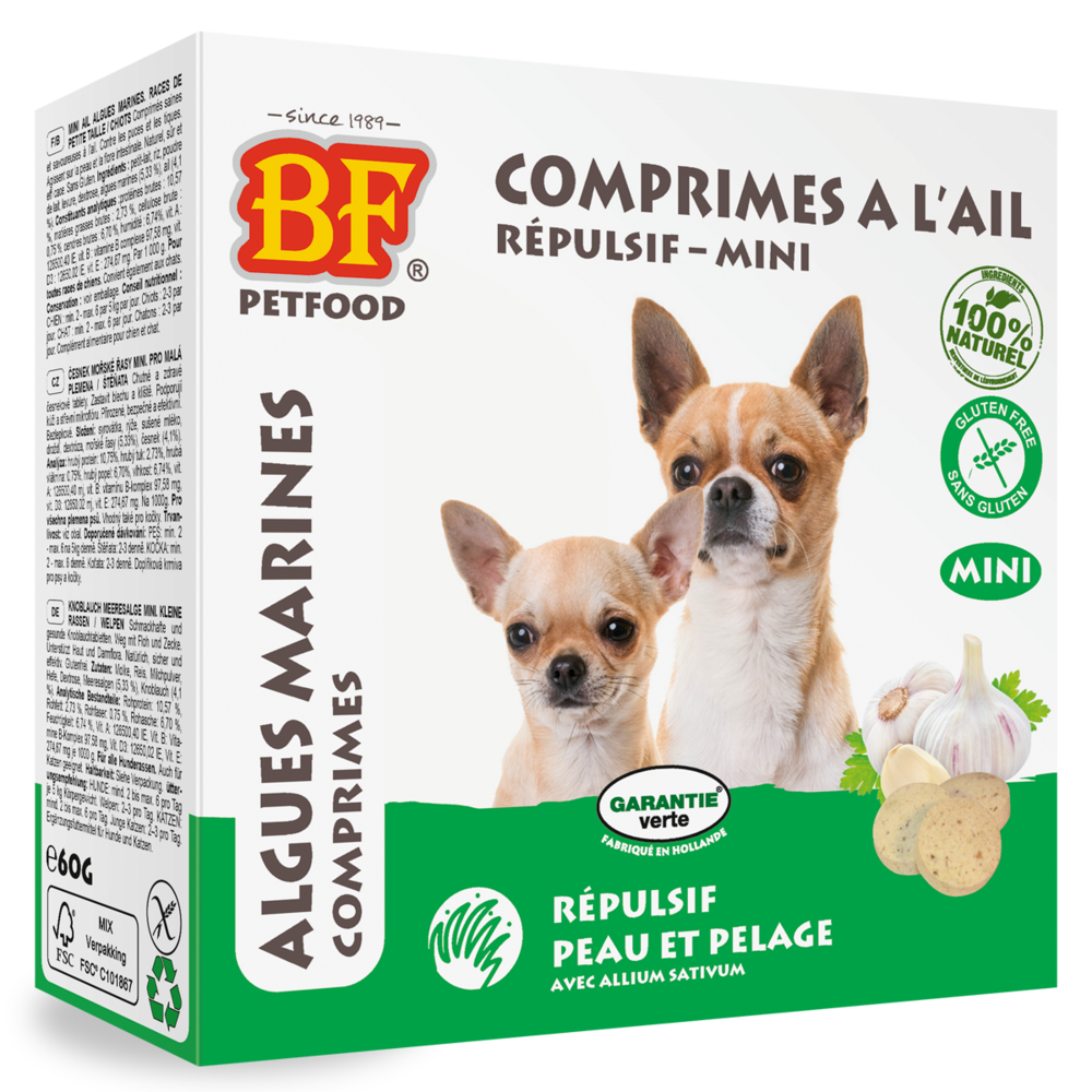 Comprimés répulsifs parasites algues marines mini 60g/100p