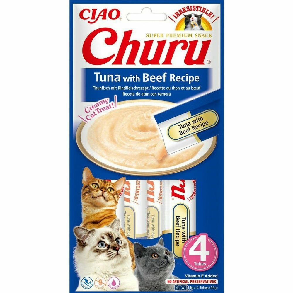 Collation pour chat inaba churu 4 x 14 g thon veau